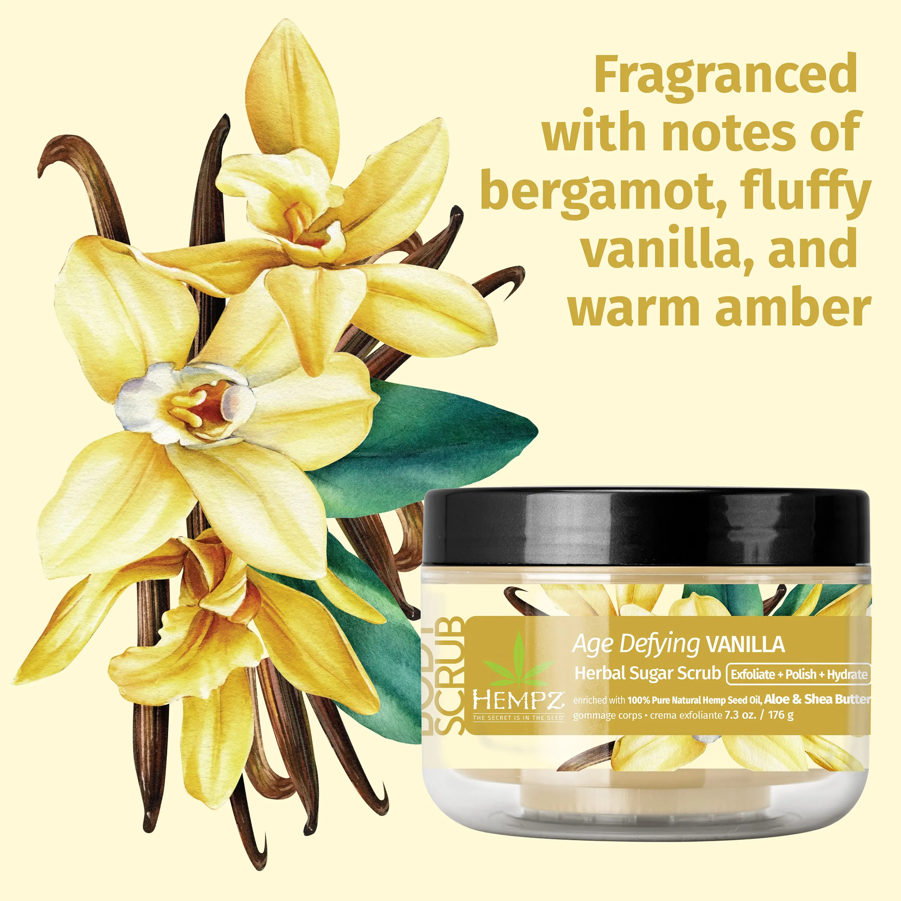 Age Defying Vanilla Herbal Sugar Scrub - Image 2
