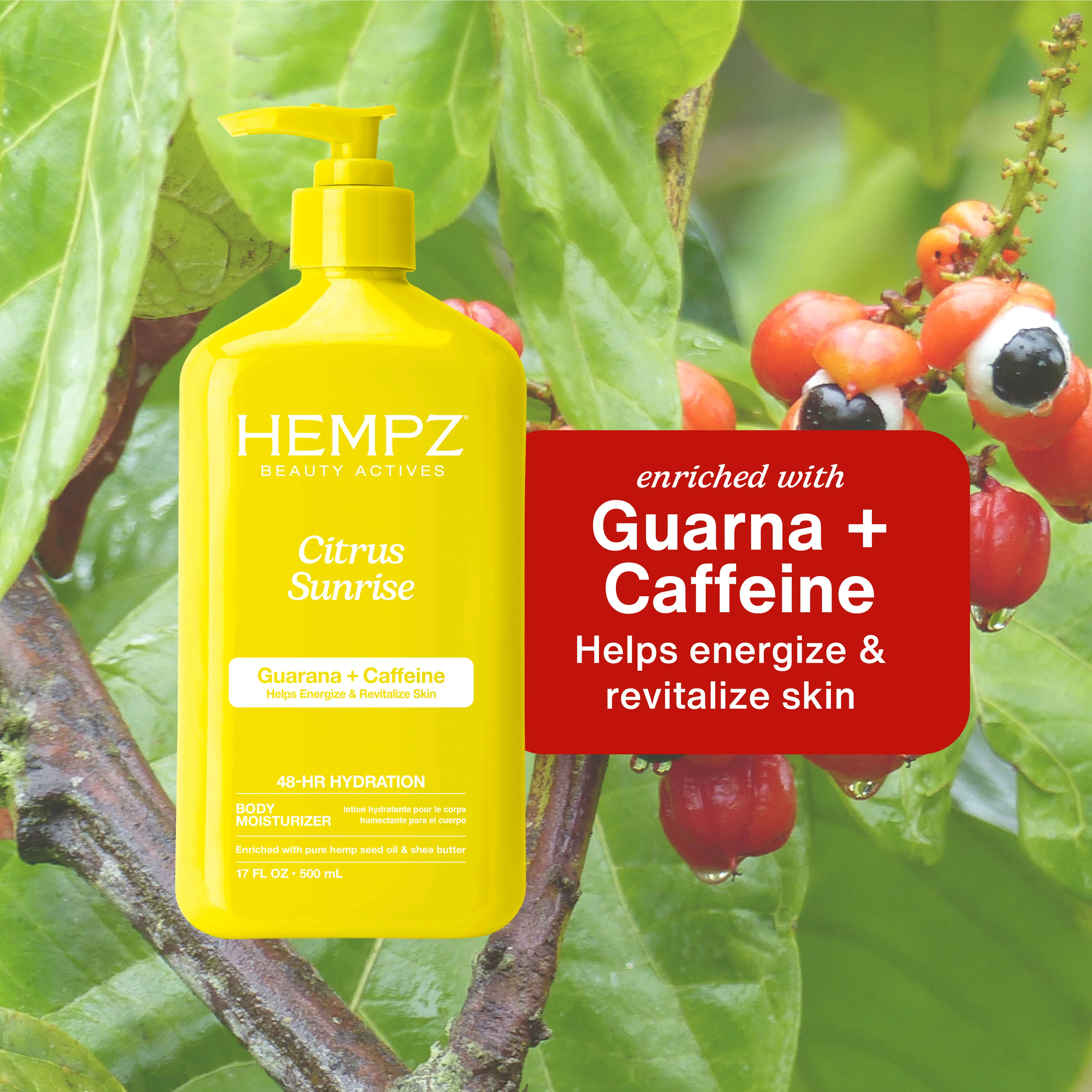 Beauty Actives Citrus Sunrise Moisturizing Body Lotion with Guarana + Caffeine - Image 3