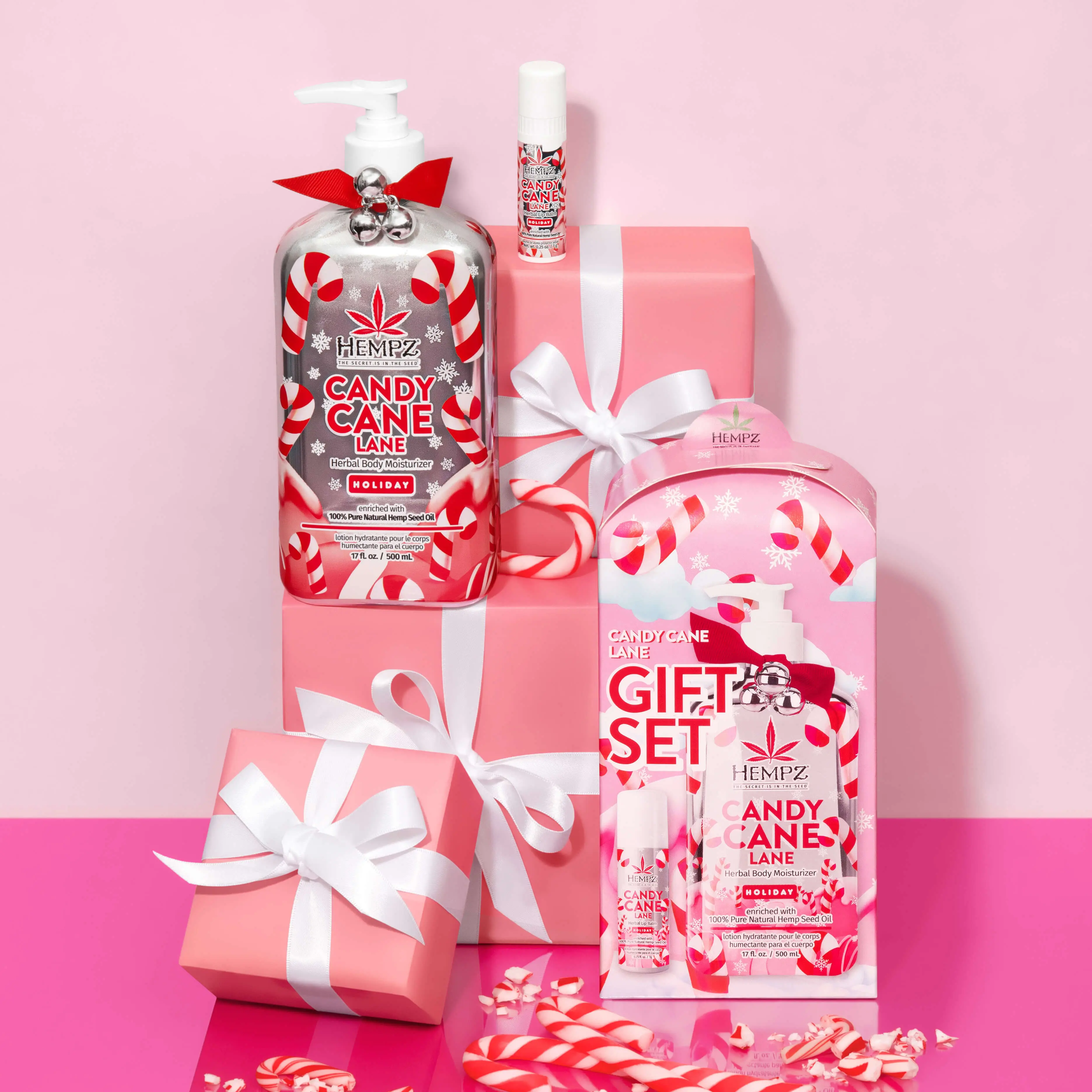 Candy Cane Lane Herbal Body Moisturizer + Lip Balm Gift Set - Image 2