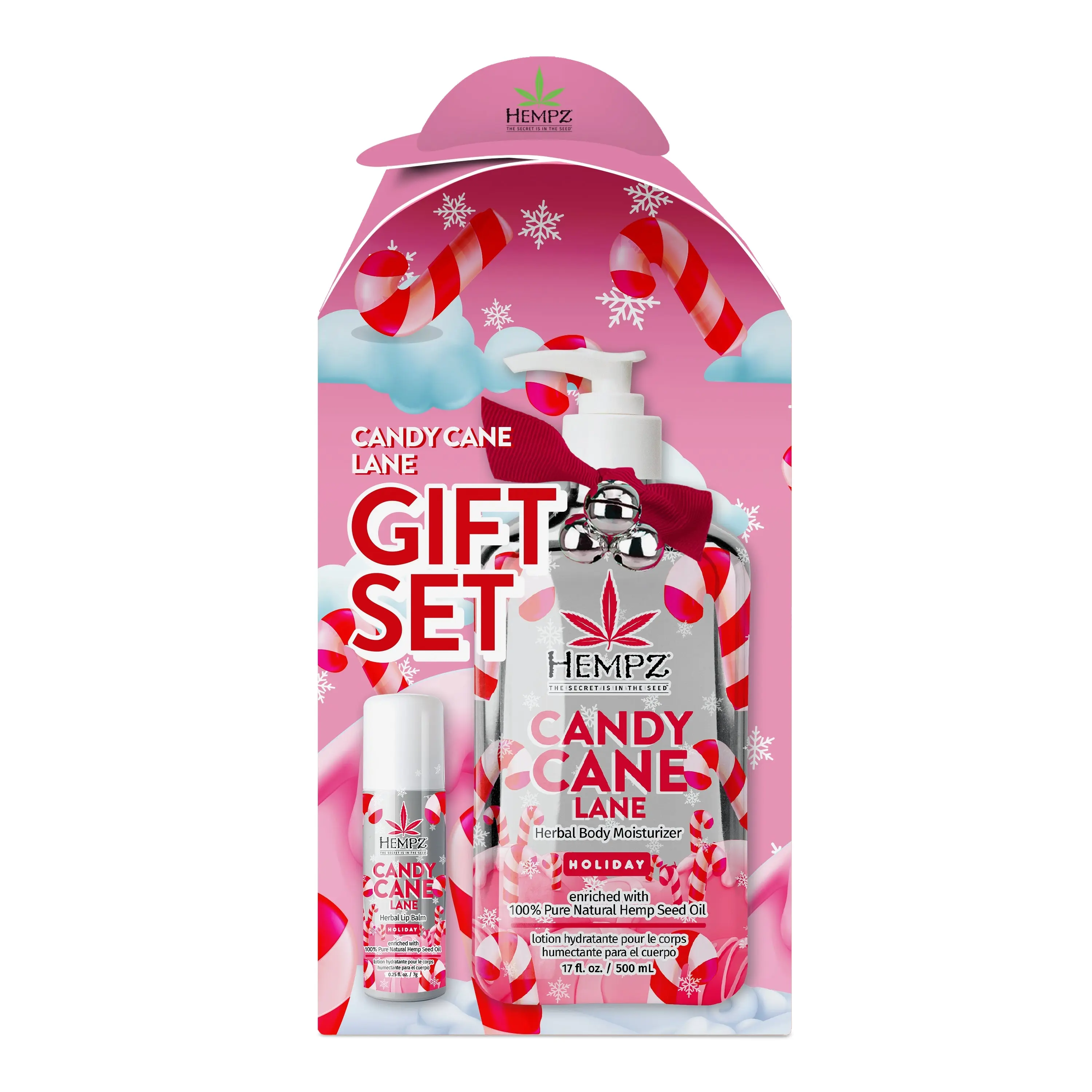 Candy Cane Lane Herbal Body Moisturizer + Lip Balm Gift Set - Image 3