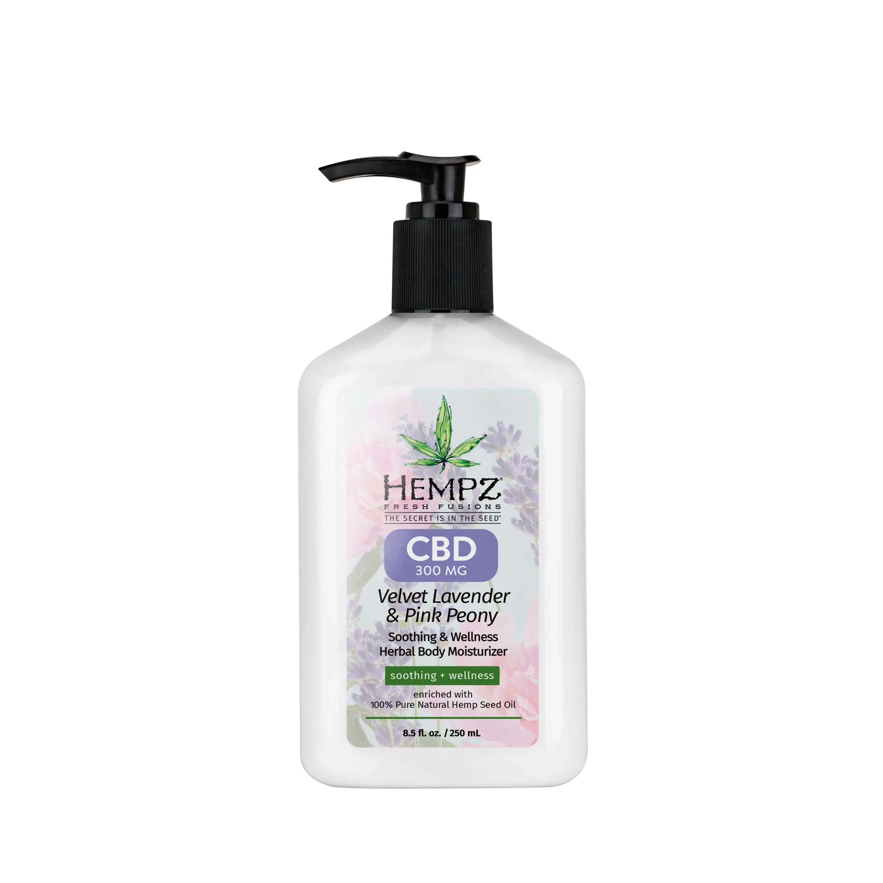 CBD Fresh Fusions Velvet Lavender & Pink Peony Herbal Body Moisturizer