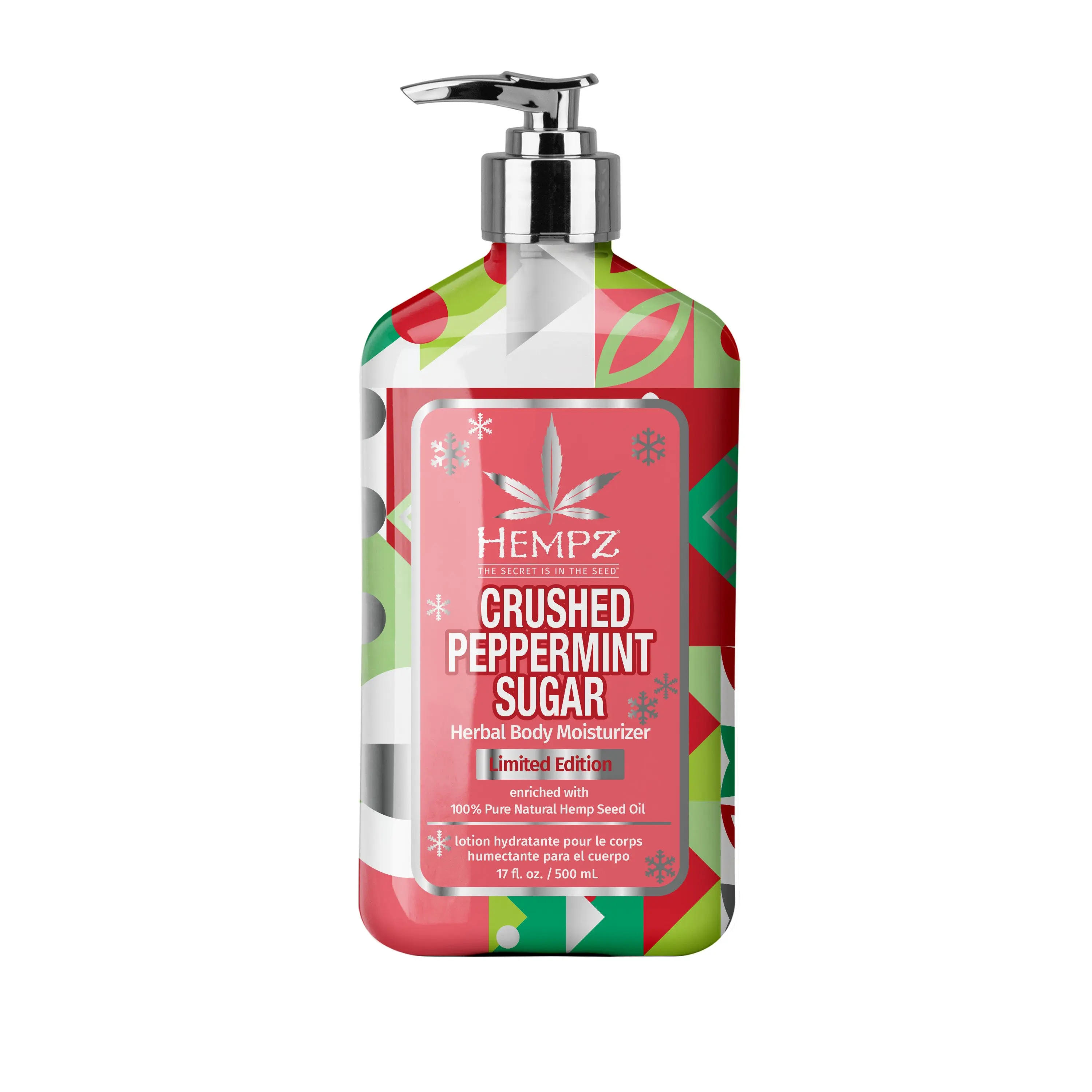 Crushed Peppermint Sugar Herbal Body Moisturizer + Lip Balm Gift Set - Image 2