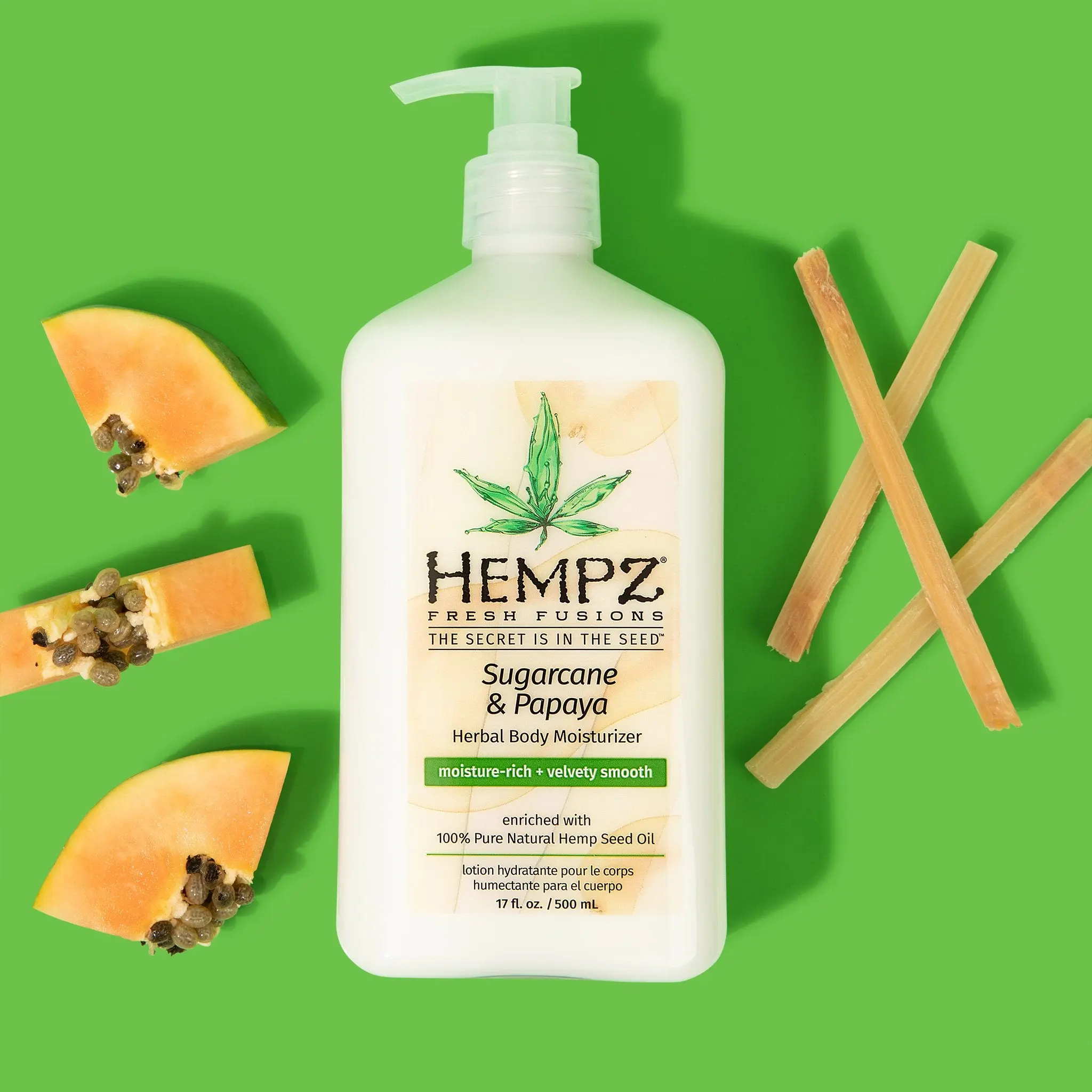 Fresh Fusions Sugarcane & Papaya Herbal Body Moisturizer - Image 6