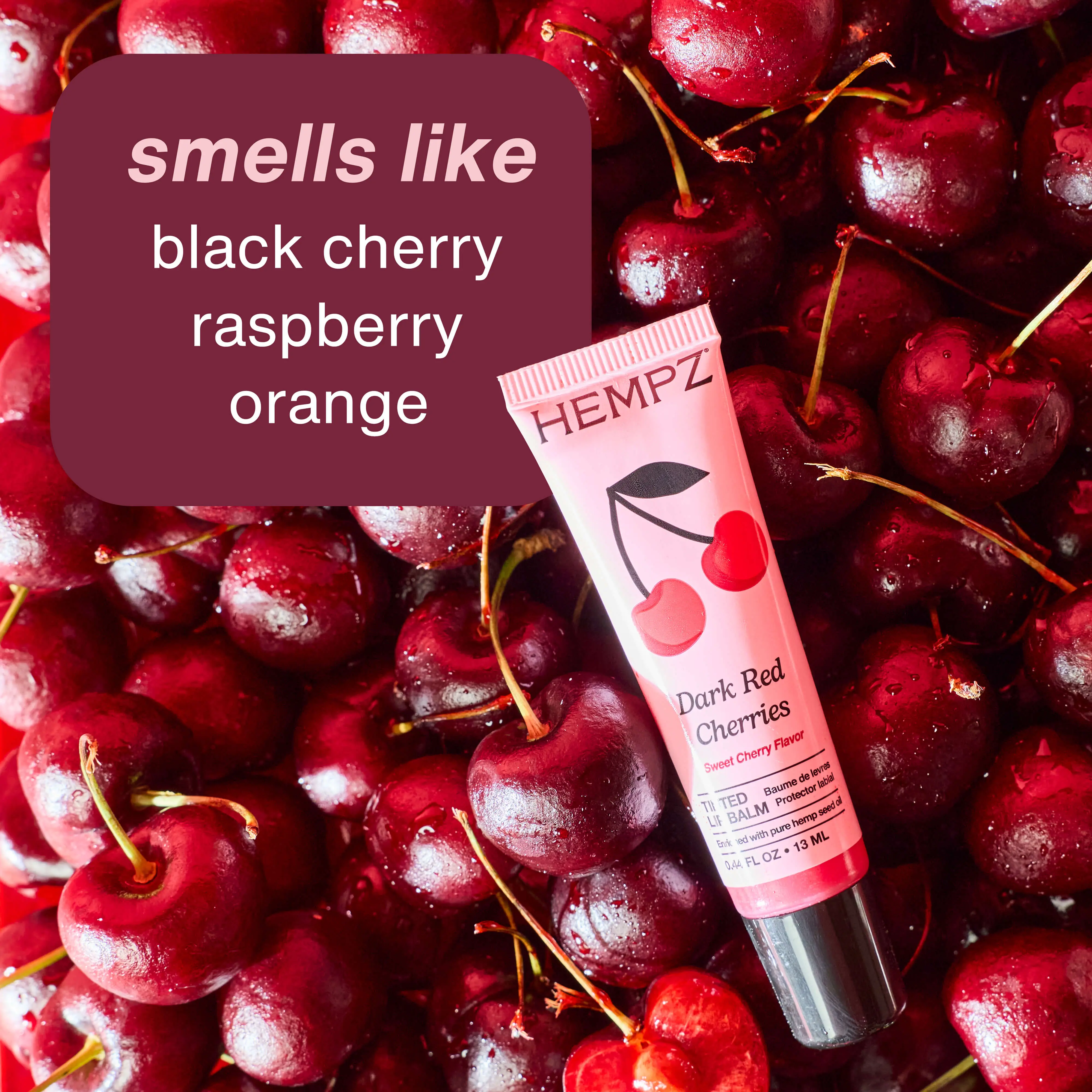 Dark Red Cherries Tinted Lip Balm - Image 3