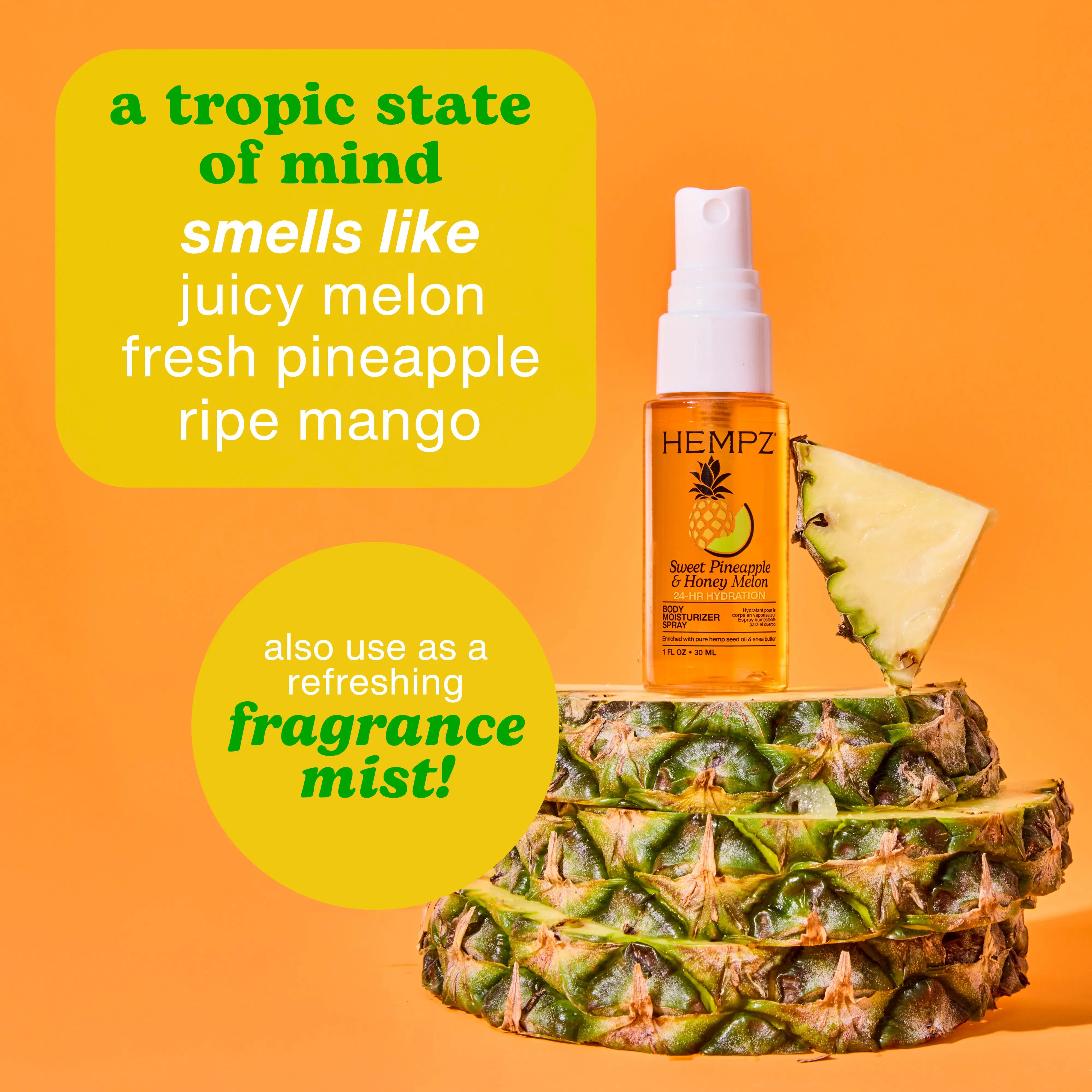 Sweet Pineapple & Honey Melon Moisturizing Body Fragrance Spray - Image 2