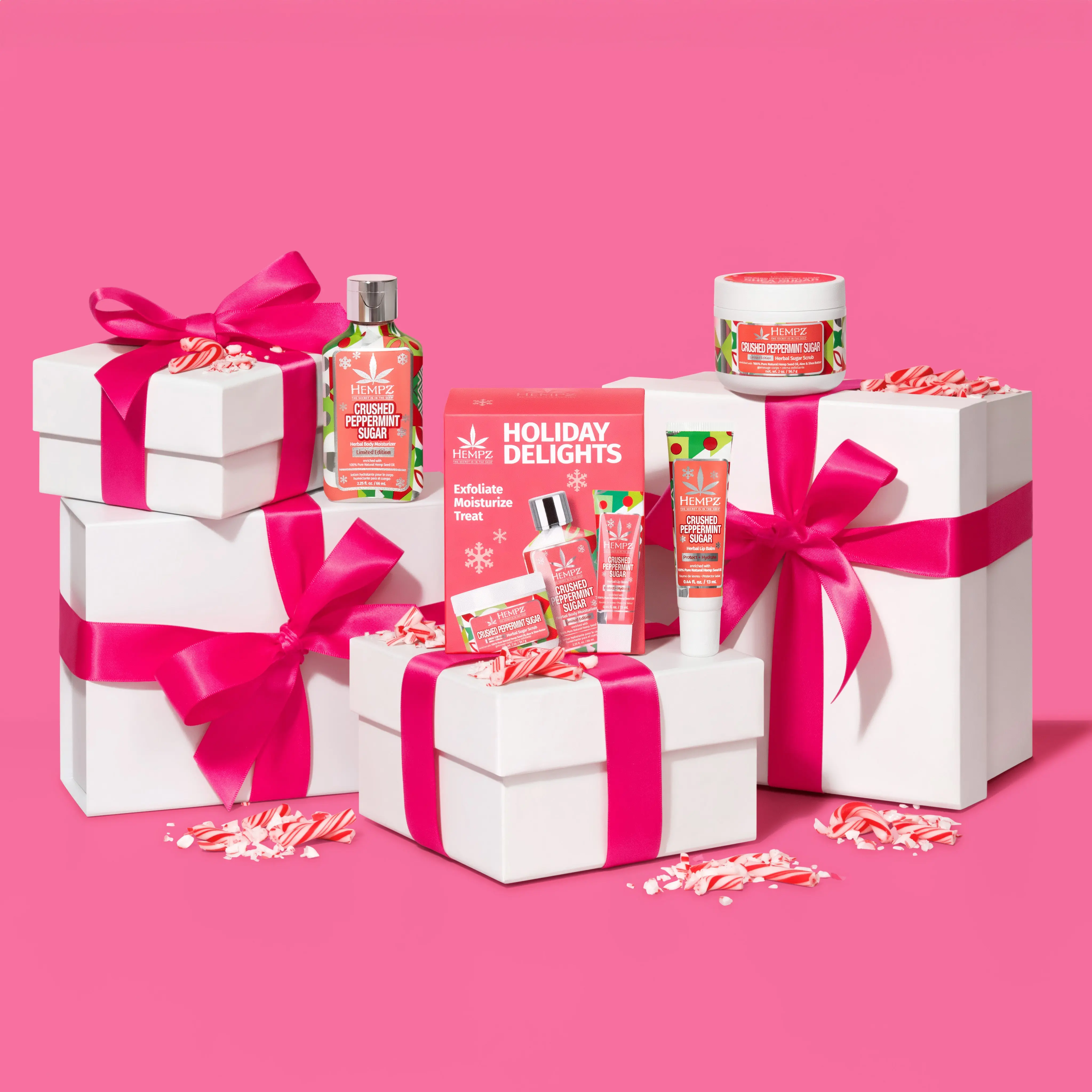 Holiday Delights Crushed Peppermint Mini Lotion, Lip Balm & Sugar Scrub Set - Image 3