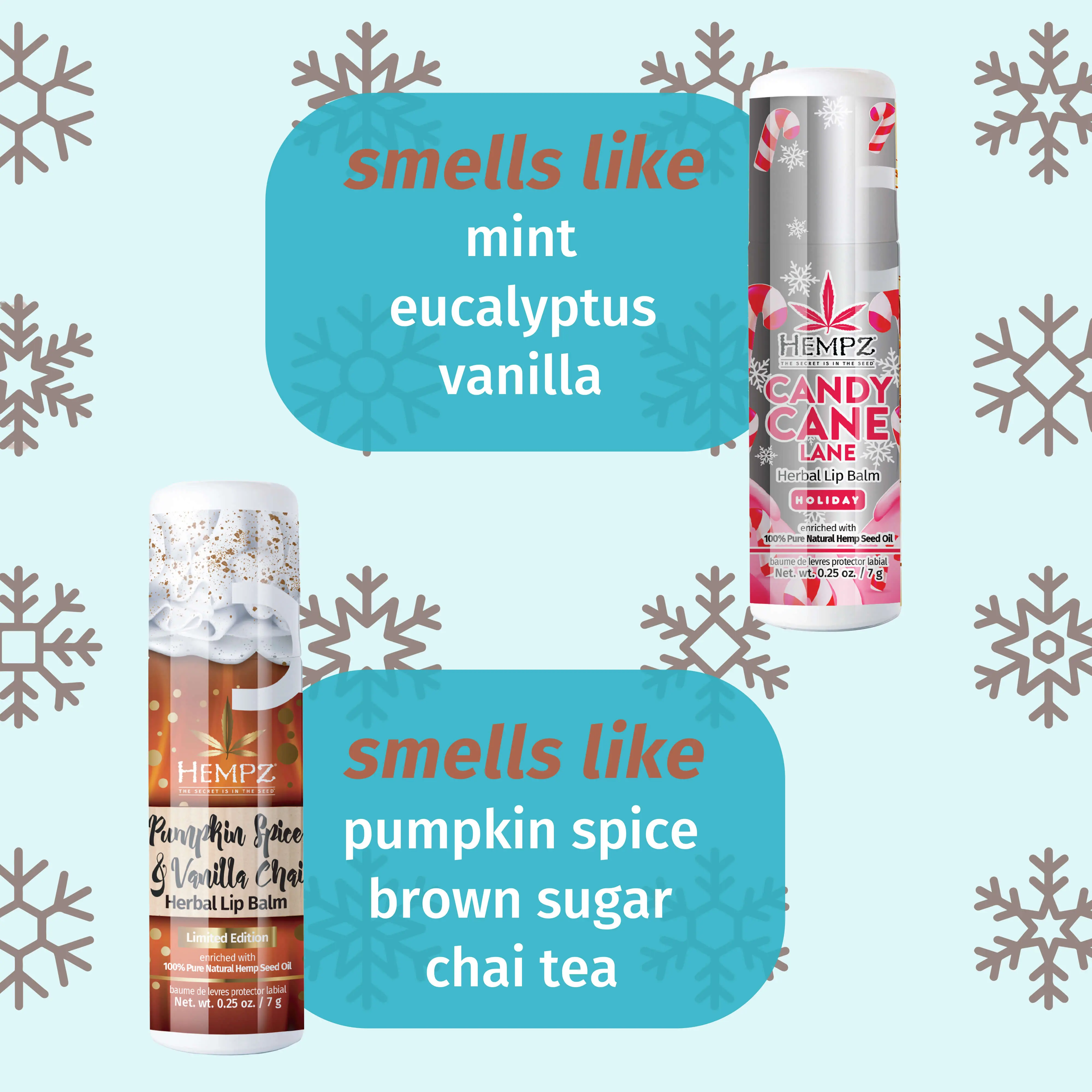 Pumpkin Spice & Vanilla Chai and Candy Cane Lane Lip Balm Set - Image 2