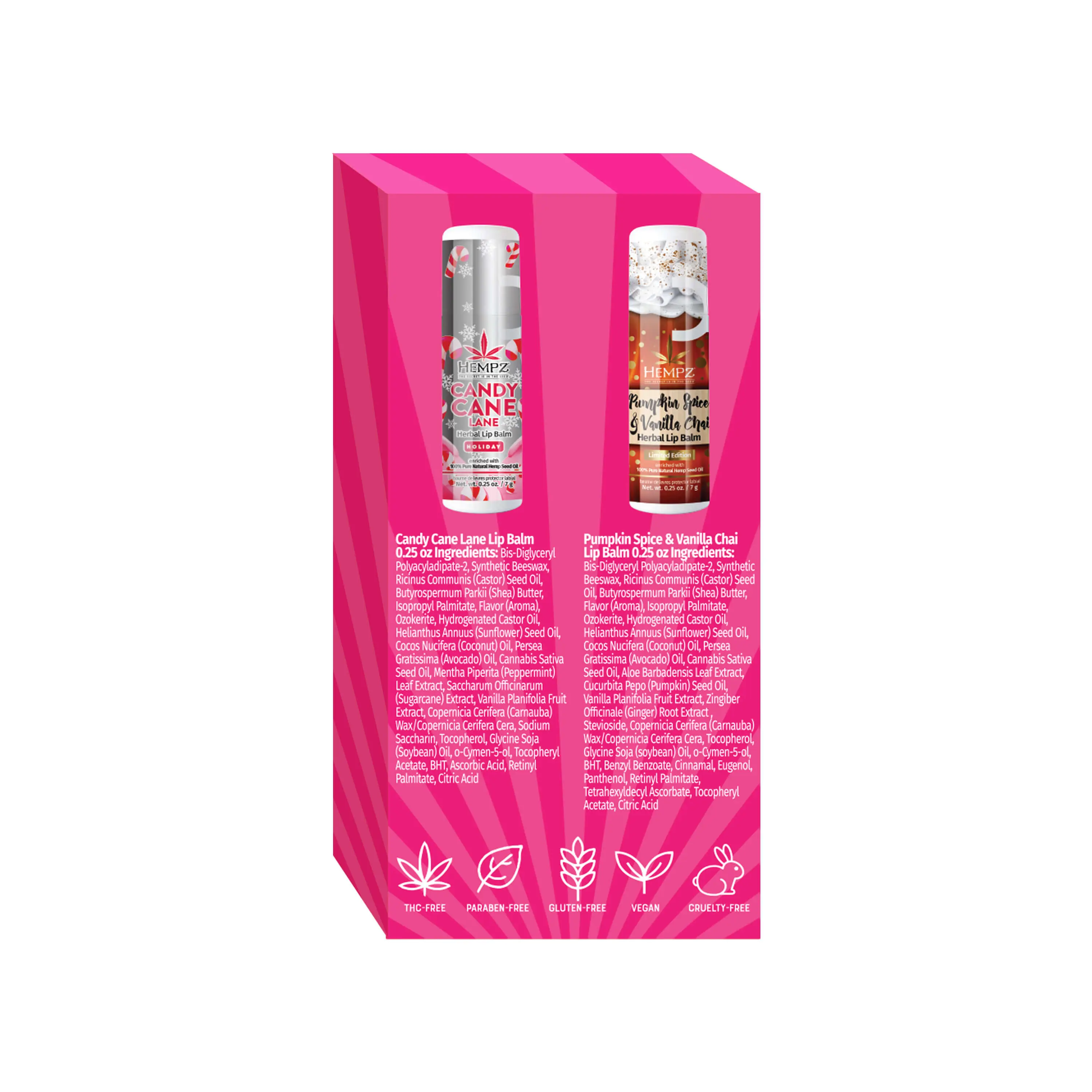 Pumpkin Spice & Vanilla Chai and Candy Cane Lane Lip Balm Set - Image 6