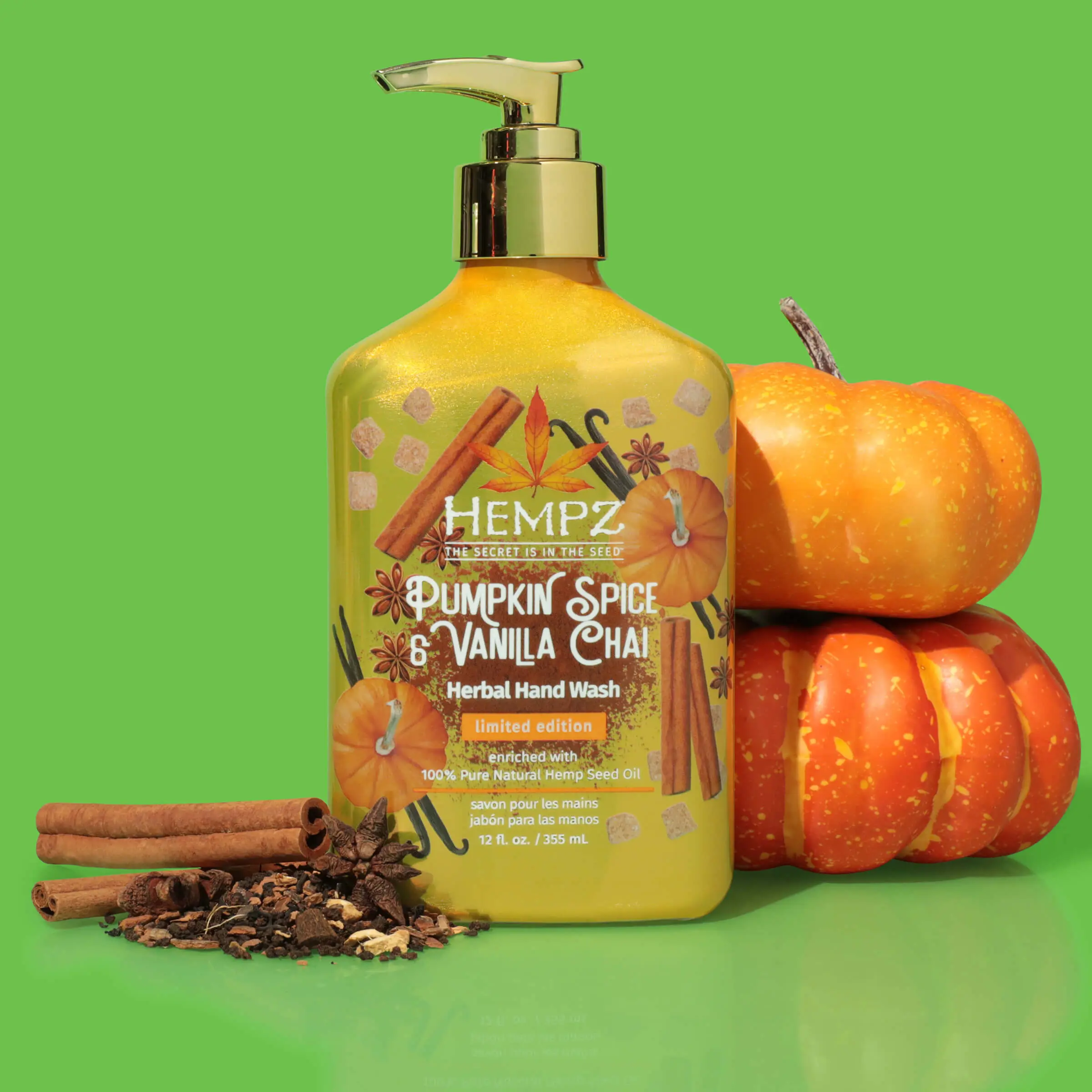 Pumpkin Spice & Vanilla Chai Herbal Hand Wash - Image 2