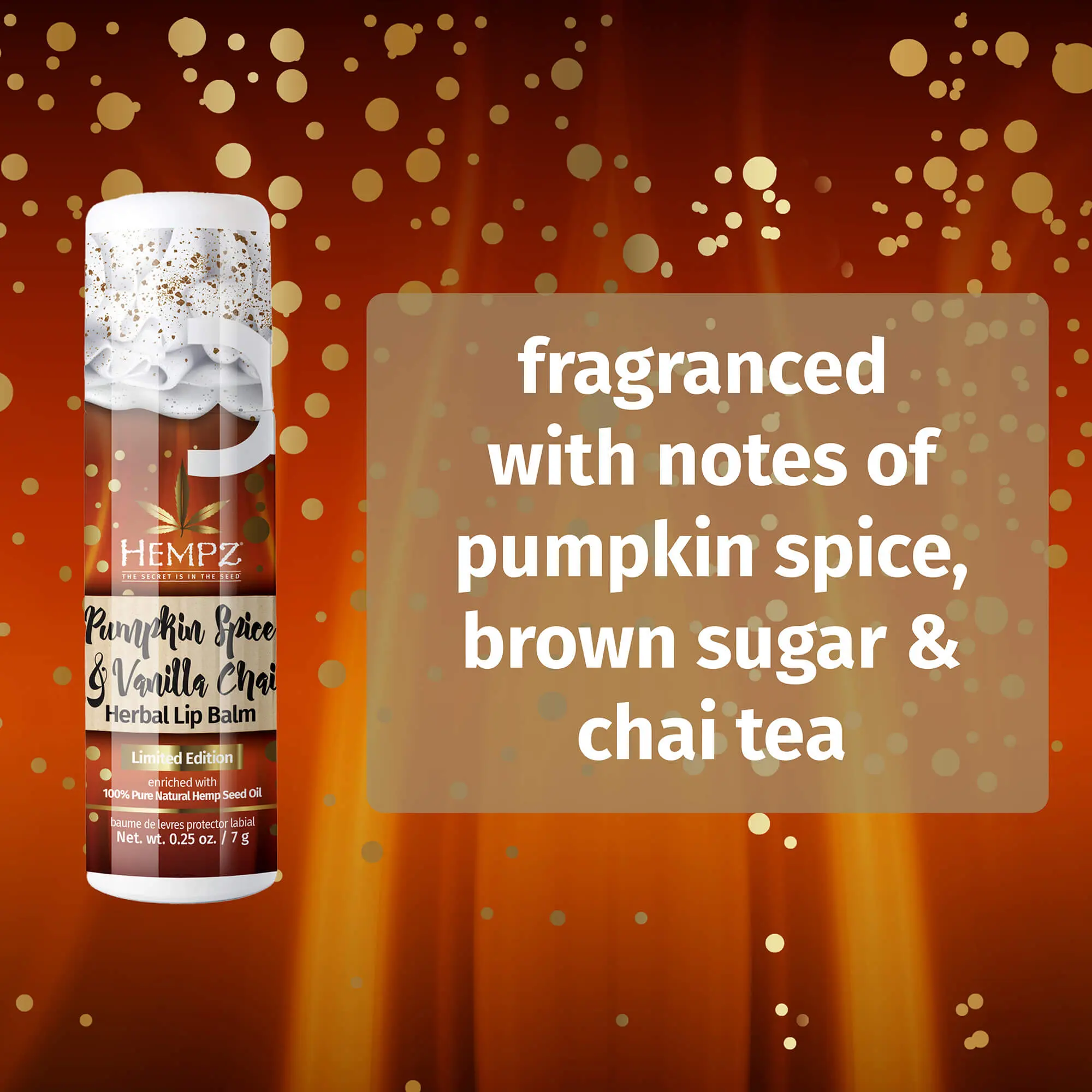 Pumpkin Spice & Vanilla Chai Herbal Lip Balm - Image 2