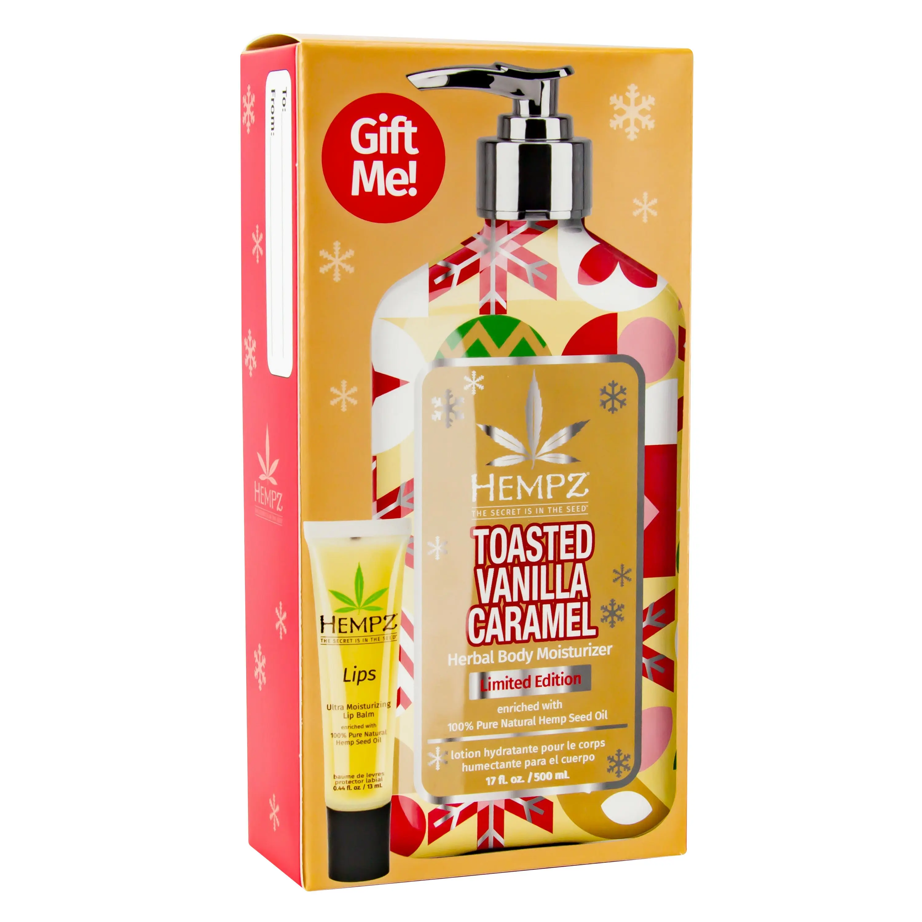 Toasted Vanilla Caramel Body Moisturizer + Lip Balm Gift Set - Image 3