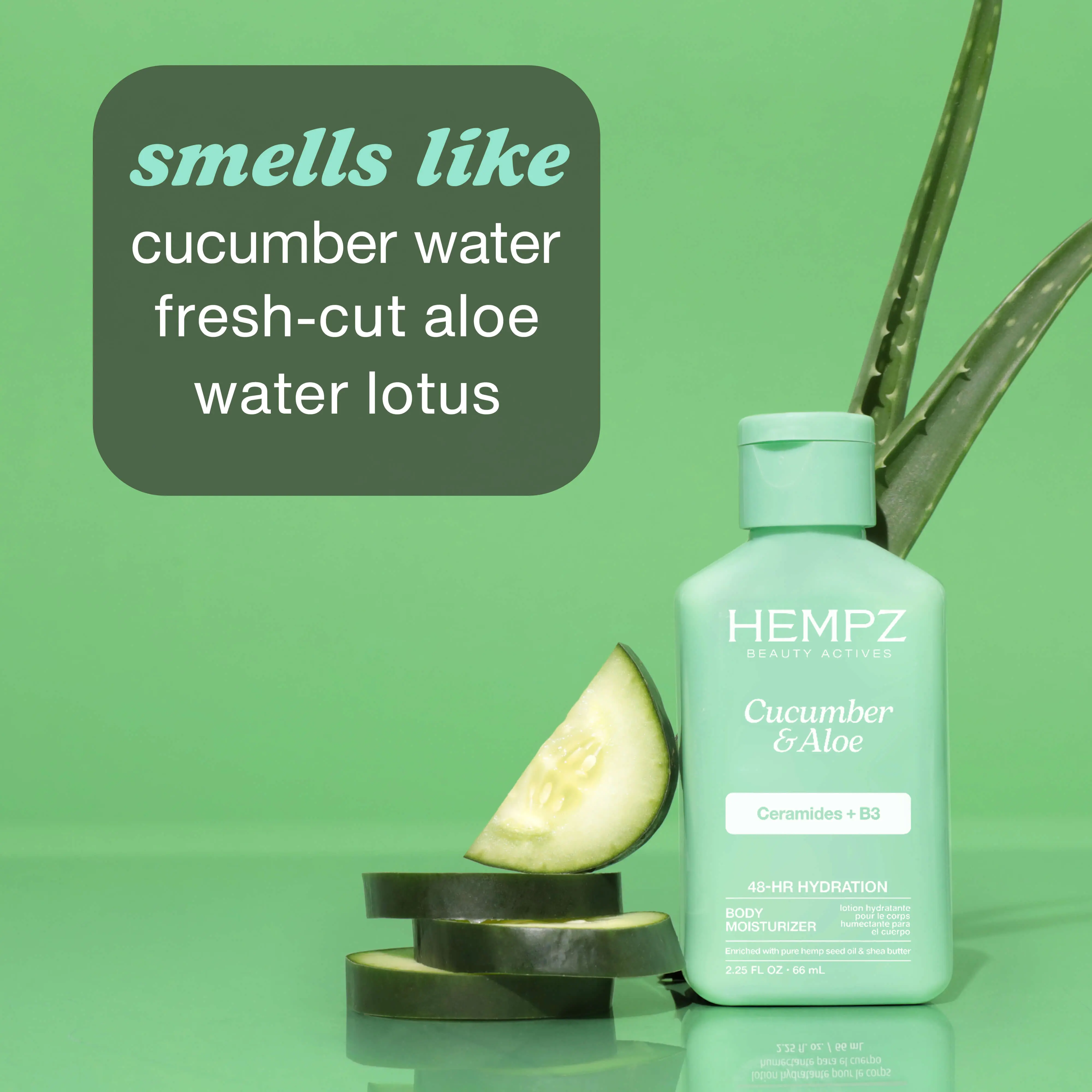 Travel-Size Beauty Actives Cucumber & Aloe Moisturizing Body Lotion with Ceramides + B3 - Image 3