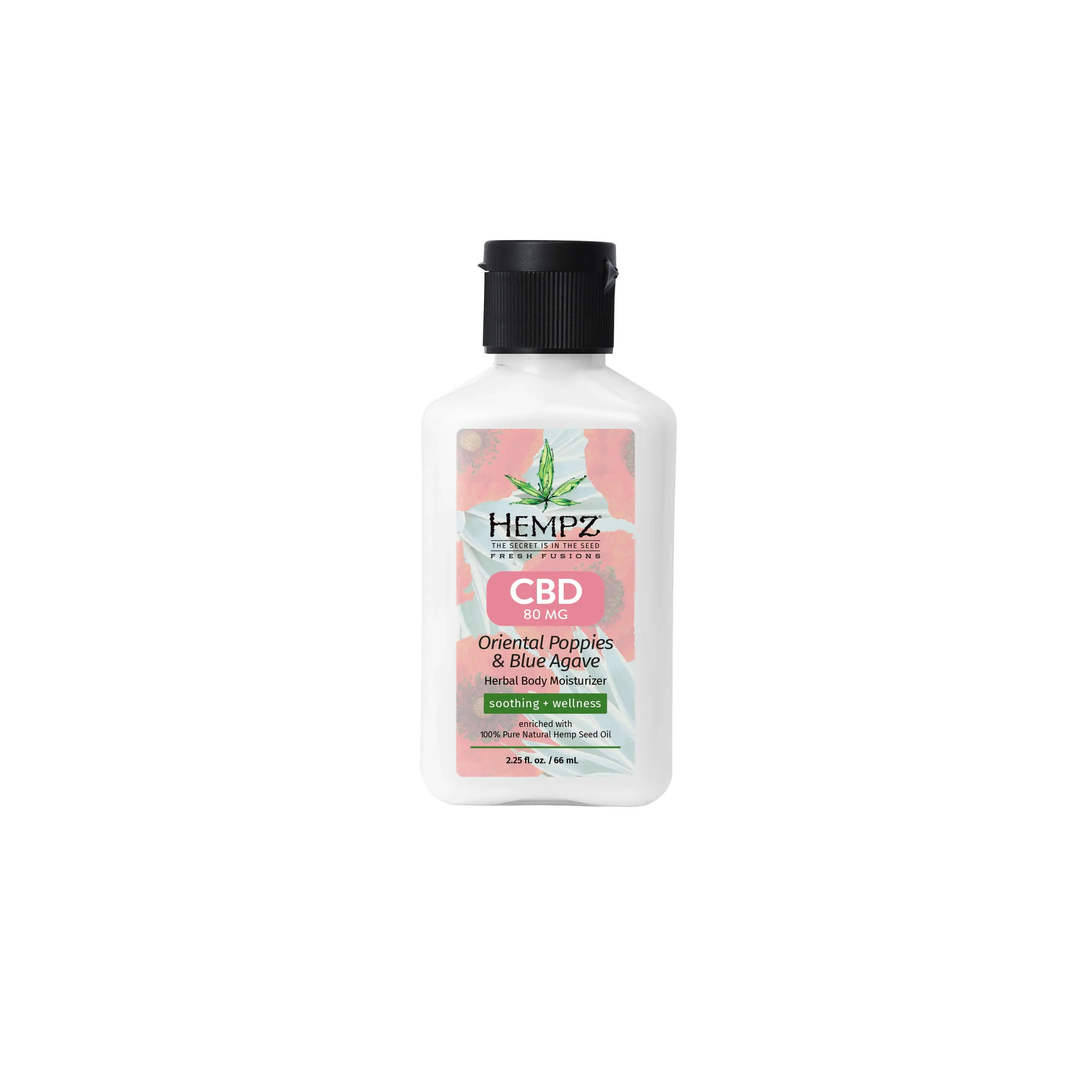 Travel-Size CBD Fresh Fusions Oriental Poppies & Blue Agave Herbal Body Moisturizer
