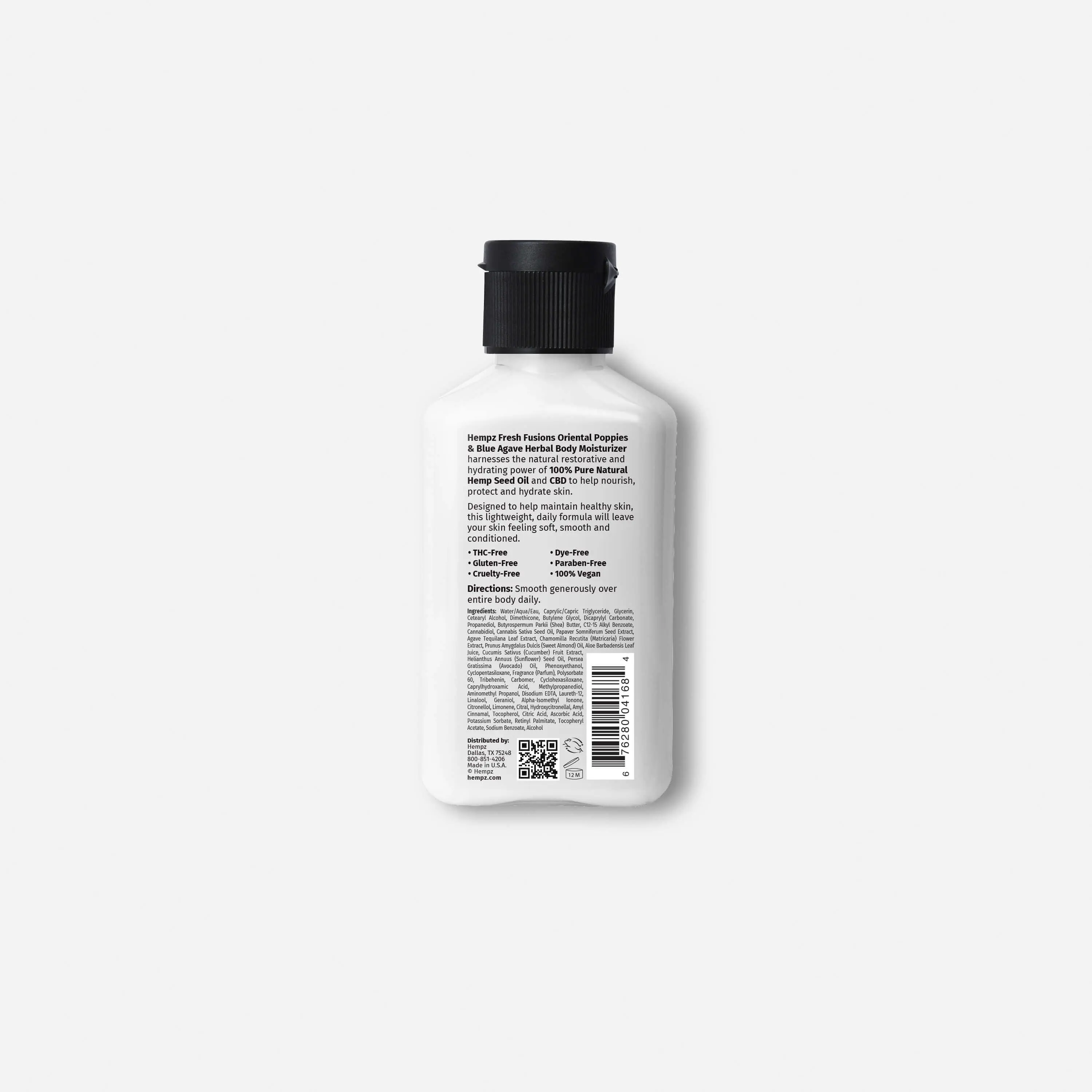 Travel-Size CBD Fresh Fusions Oriental Poppies & Blue Agave Herbal Body Moisturizer - Image 2