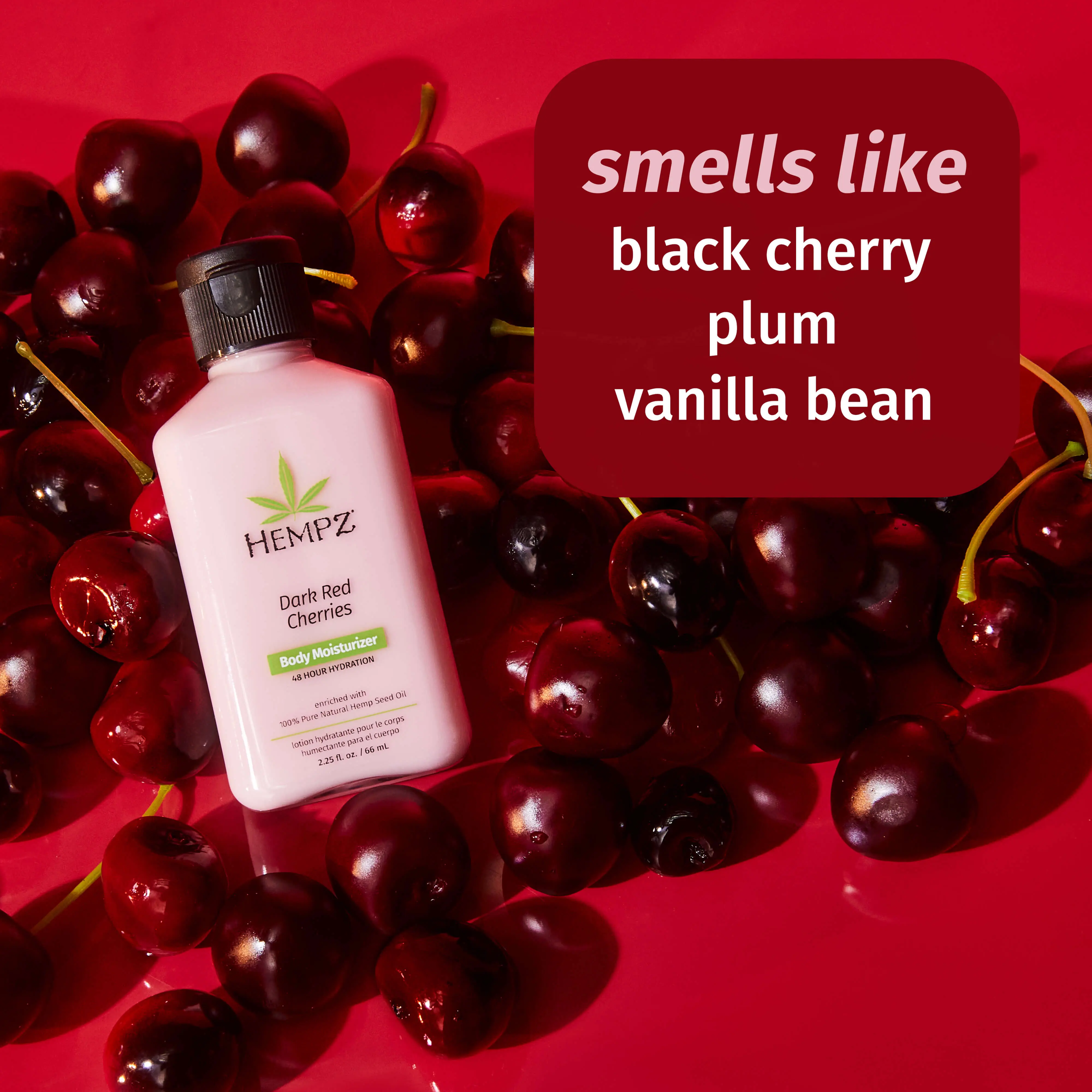 Travel-Size Dark Red Cherries Herbal Body Moisturizer - Image 2
