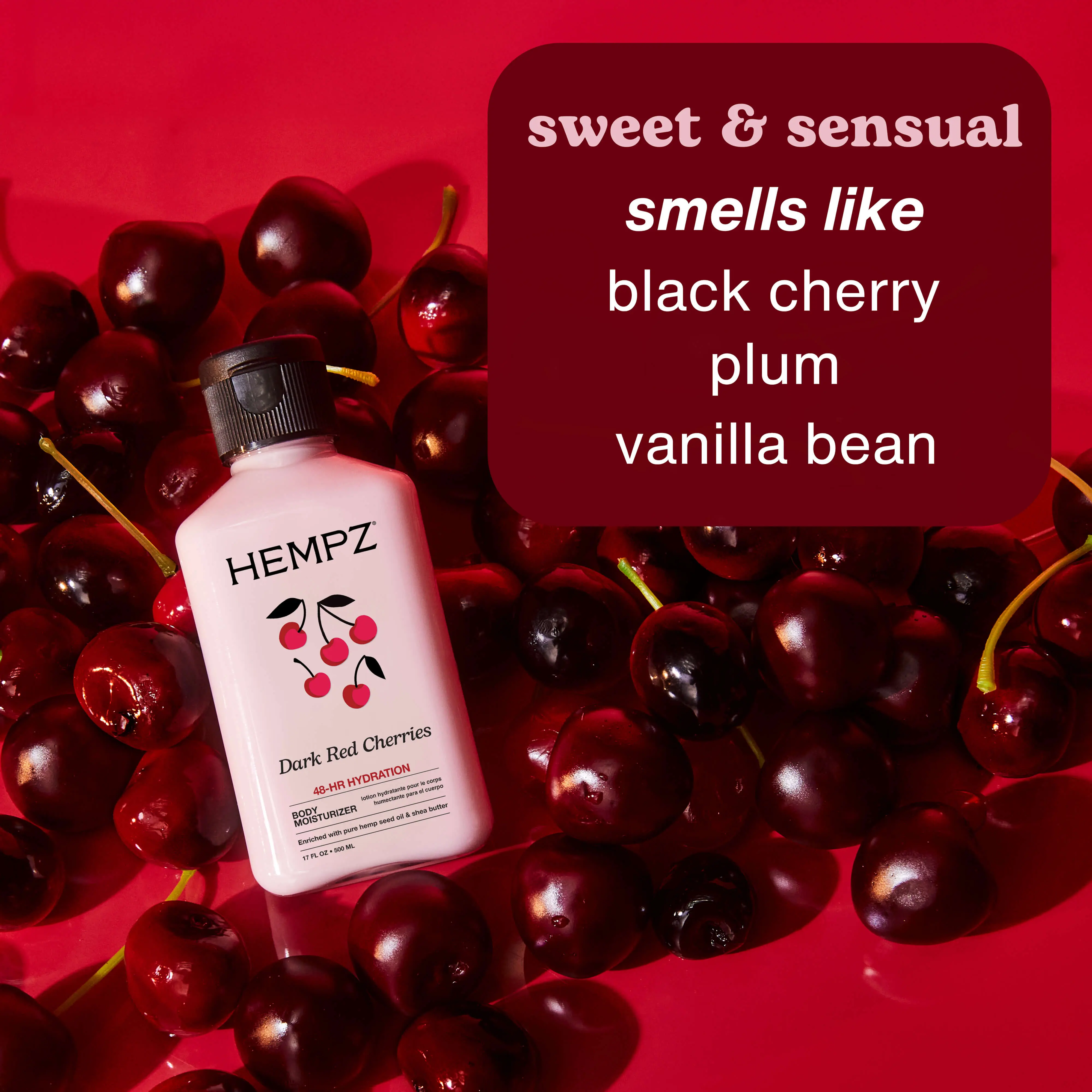 Travel-Size Dark Red Cherries Moisturizing Body Lotion - Image 3