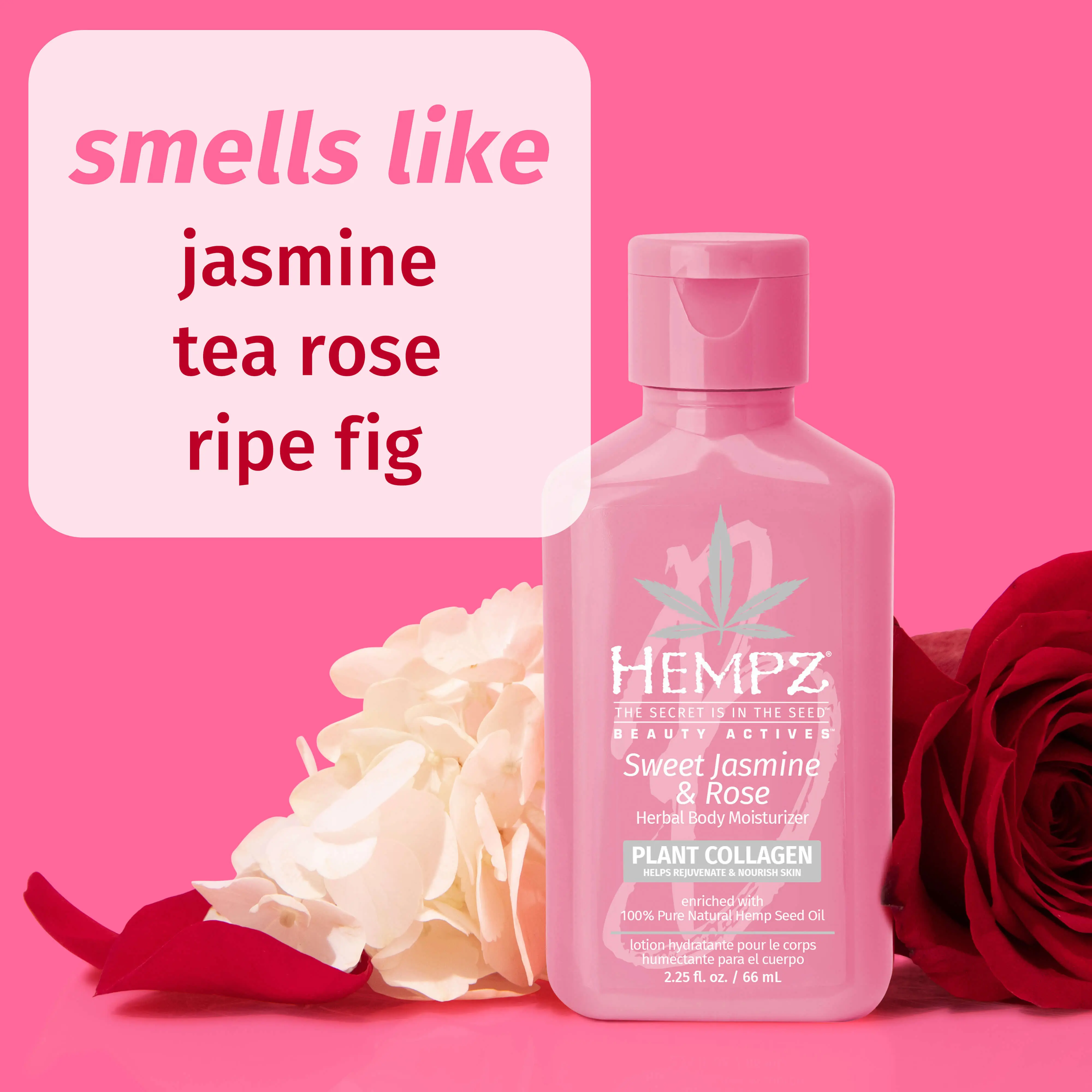 Travel-Size Beauty Actives Sweet Jasmine & Rose Herbal Body Moisturizer with Collagen Booster - Image 3