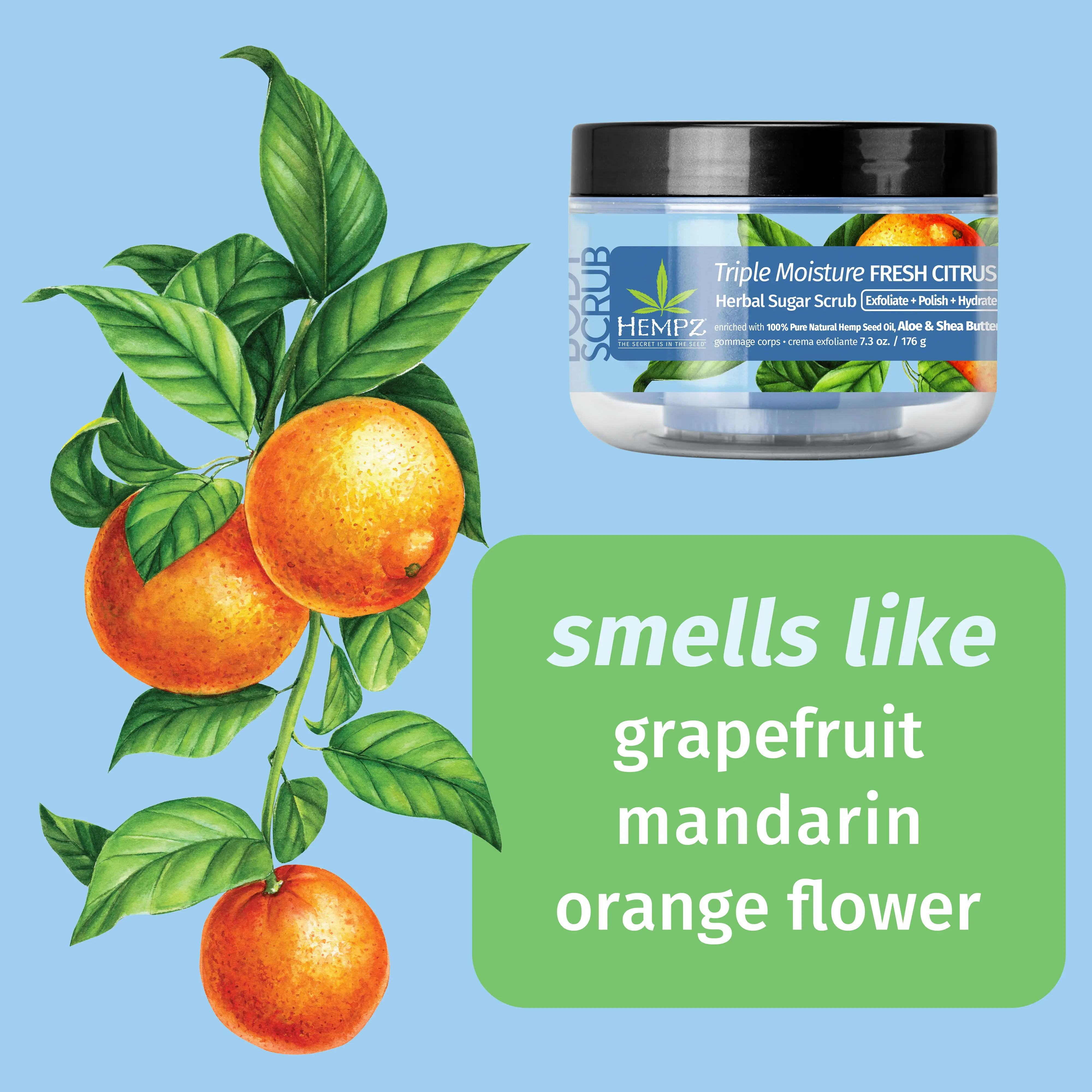 Triple Moisture Fresh Citrus Herbal Sugar Scrub - Image 2